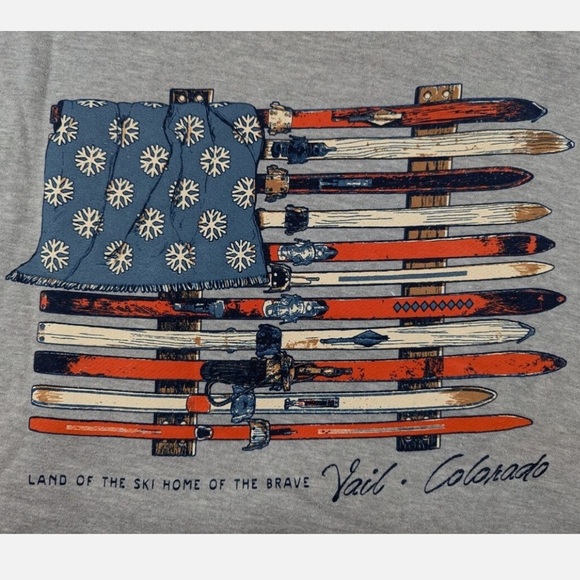 Lane Seven Unisex Vail Colorado Gray Hoodie Sweatshirt NWOT Size M - Picture 3 of 5